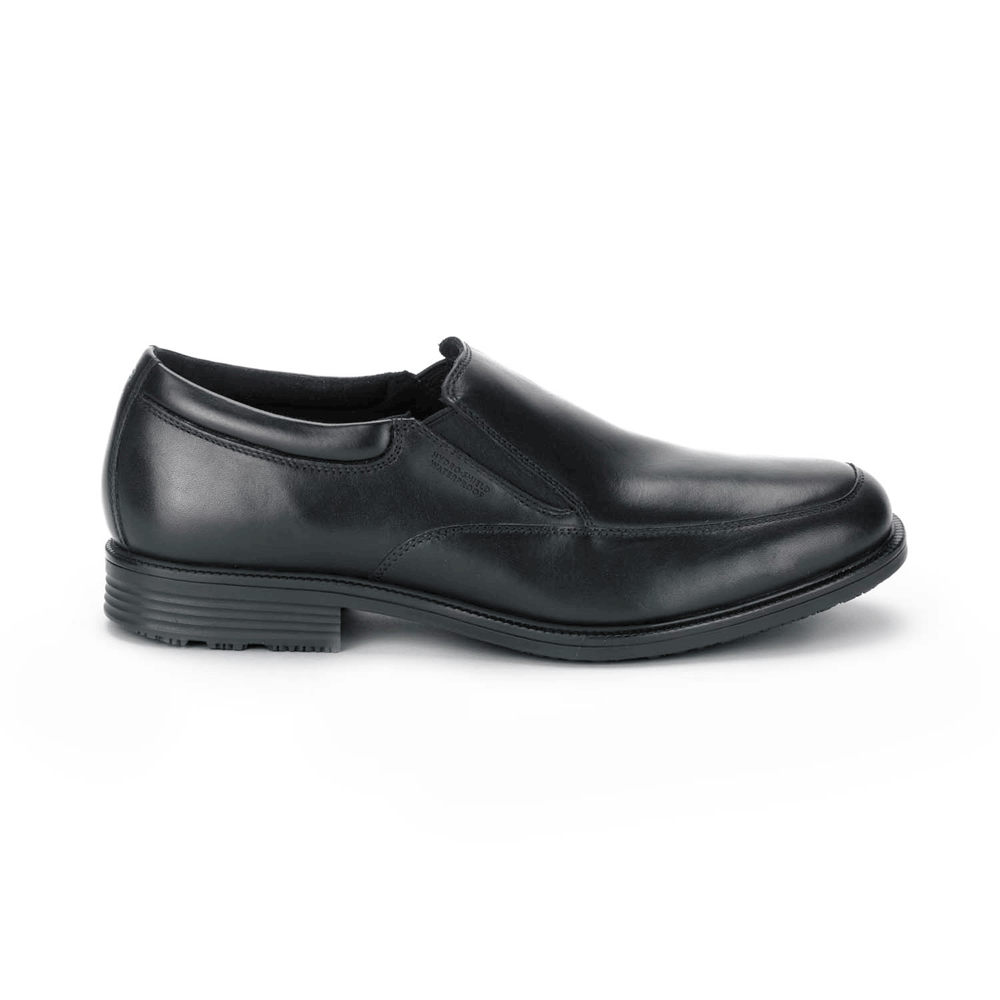 Rockport Singapore Mens Slip-On - Essential Details Waterproof Black - QY0471635